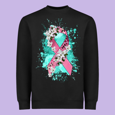 Cancer Ribbon Heavyweight Sweatshirt Designed By Cowgirlartshop