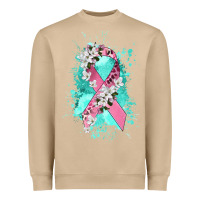 Mushroom cancer ribbon Heavyweight Sweatshirt - CowGirlArtShop
