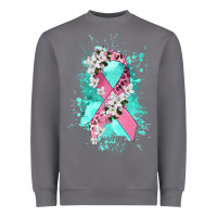 Storm cancer ribbon Heavyweight Sweatshirt - CowGirlArtShop