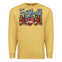Antique Gold Football Mom Premium Sweatshirt - CowhideDigitalArt
