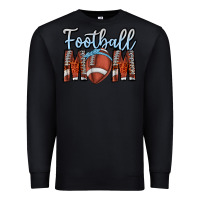 Black Football Mom Premium Sweatshirt - CowhideDigitalArt