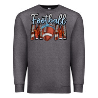 Charcoal Heather Football Mom Premium Sweatshirt - CowhideDigitalArt