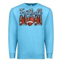 Ocean Blue Football Mom Premium Sweatshirt - CowhideDigitalArt