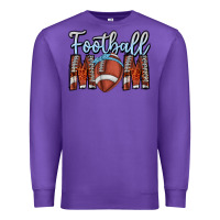 Purple Football Mom Premium Sweatshirt - CowhideDigitalArt
