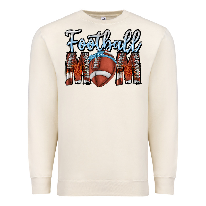 Football Mom Premium Sweatshirt by CowhideDigitalArt | Teevron