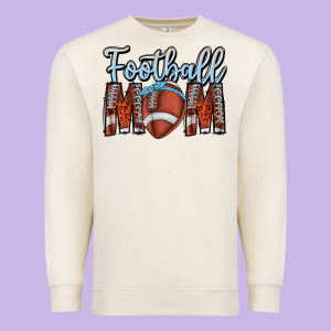 Football Mom Premium Sweatshirt Designed By Cowhidedigitalart