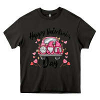 Asphalt happy valentine's day gnome truck Heavy Core Tee - MaliasSmallBusiness