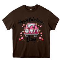 Chocolate Brown happy valentine's day gnome truck Heavy Core Tee - MaliasSmallBusiness