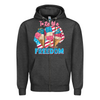 Charcoal Heather taste like freedom 4th of july Zipper Hoodie - FaDigitalArtStudio