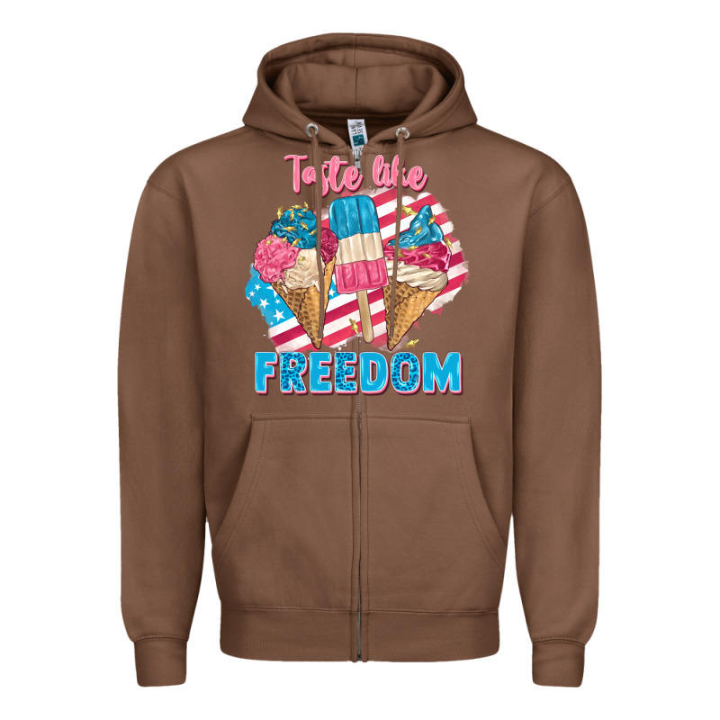 Taste Like Freedom 4th Of July Zipper Hoodie by FaDigitalArtStudio | Teevron