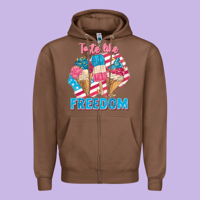 Taste Like Freedom 4th Of July Zipper Hoodie Designed By Fadigitalartstudio