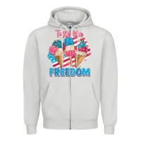 Dove Grey taste like freedom 4th of july Zipper Hoodie - FaDigitalArtStudio