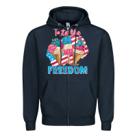 Navy taste like freedom 4th of july Zipper Hoodie - FaDigitalArtStudio