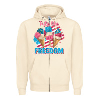 Sandshell taste like freedom 4th of july Zipper Hoodie - FaDigitalArtStudio