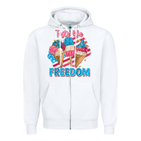 White taste like freedom 4th of july Zipper Hoodie - FaDigitalArtStudio