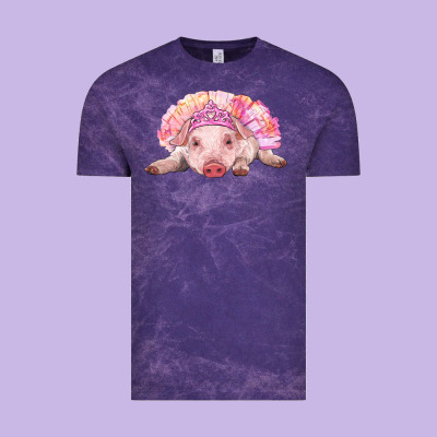 Balerina Baby Pig With Tutu Vintage Tee Designed By Ranaportraitstore