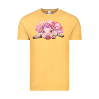 Vintage Mustard balerina baby pig with tutu Vintage Tee - RanaPortraitStore