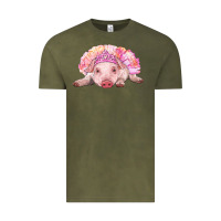 Vintage Olive balerina baby pig with tutu Vintage Tee - RanaPortraitStore