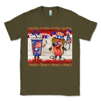Army Green usa hot dog coca tumbler Classic Tee - BarkalooDesign