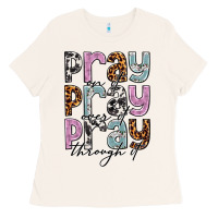 Bone pray on it pray over it pray through it Ladies Tee - NancyCooperArtShop