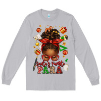 Moon Dust santa's favorite para afro messy bun Long Sleeve Tee - texasbilliewilder