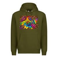 Army Green lgbtq background Premium Hoodie - FaDigitalArtStudio