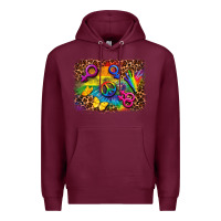 Burgundy lgbtq background Premium Hoodie - FaDigitalArtStudio