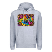 Heather Grey lgbtq background Premium Hoodie - FaDigitalArtStudio