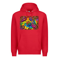 Red lgbtq background Premium Hoodie - FaDigitalArtStudio