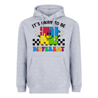 Heather Grey It's Okay To Be Different Heavyweight Hoodie - CowhideDigitalArt
