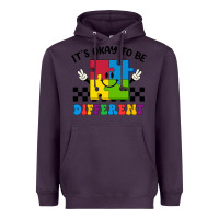 Plum It's Okay To Be Different Heavyweight Hoodie - CowhideDigitalArt