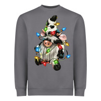 Storm christmas cow gnome Heavyweight Sweatshirt - CowGirlArtShop