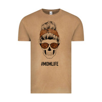 Vintage Camel Brown Glitter, Western Vintage Patterned Mom Skull Vintage Tee - Bettercallsaul