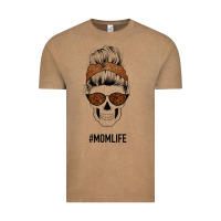 Vintage Coffee Brown Glitter, Western Vintage Patterned Mom Skull Vintage Tee - Bettercallsaul