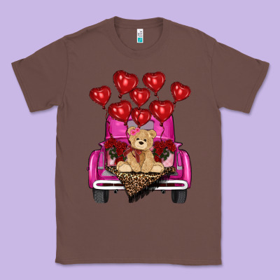Valentines Day Tedybear Truck Classic Tee Designed By Ranaportraitstore