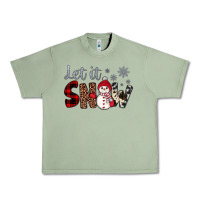 Oil Green let it snow snowman Urban Heavy Tee - JahusDesignShop