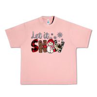 Salmon let it snow snowman Urban Heavy Tee - JahusDesignShop