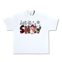White let it snow snowman Urban Heavy Tee - JahusDesignShop