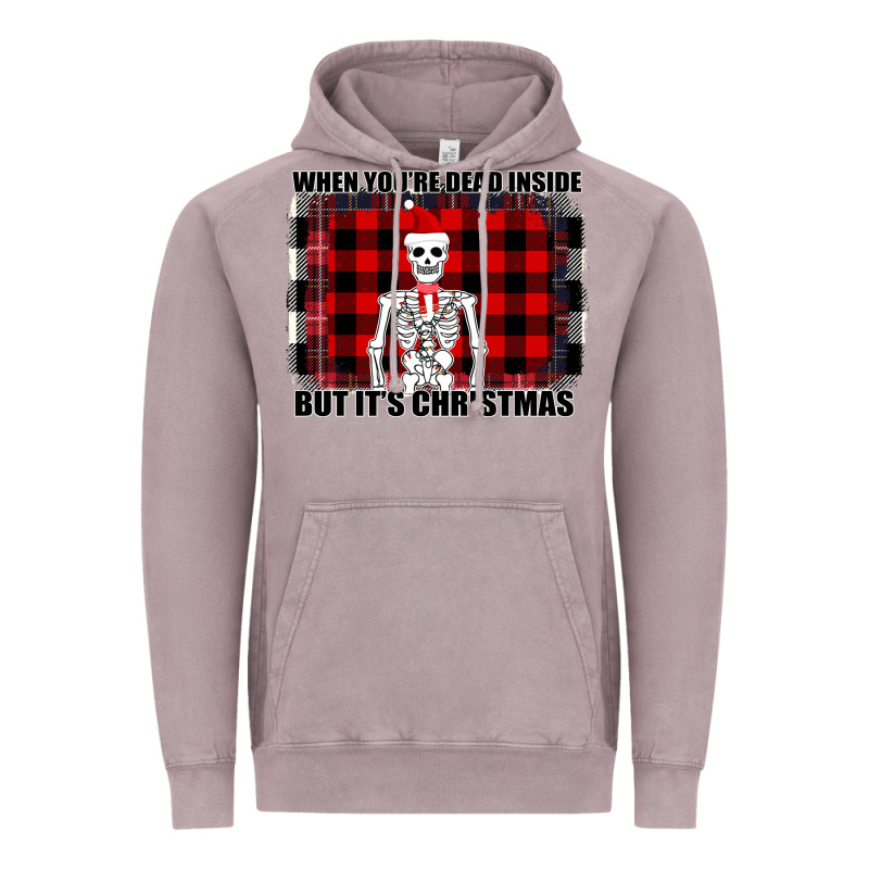 When You Re Dead Inside But It Christmas Skeleton Vintage Hoodie by Bettercallsaul | Teevron