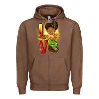 Chestnut Love Juneteenth Zipper Hoodie - FaDigitalArtStudio