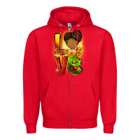Red Love Juneteenth Zipper Hoodie - FaDigitalArtStudio