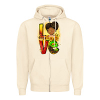 Sandshell Love Juneteenth Zipper Hoodie - FaDigitalArtStudio