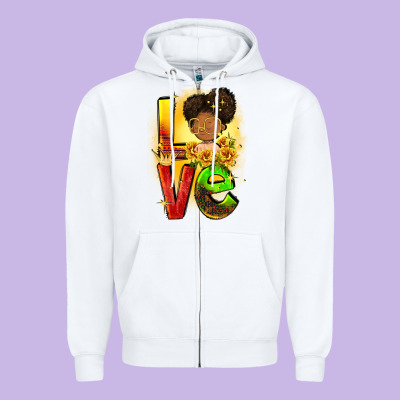 Love Juneteenth Zipper Hoodie Designed By Fadigitalartstudio