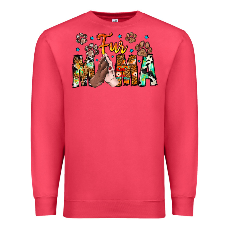 Fur Mama Premium Sweatshirt by CowhideDigitalArt | Teevron
