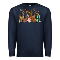 Navy fur mama Premium Sweatshirt - CowhideDigitalArt