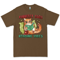 Cacao purrfect cozy reading vibes Premium Tee - MaliasSmallBusiness