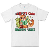 White purrfect cozy reading vibes Premium Tee - MaliasSmallBusiness