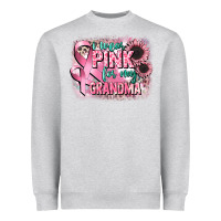 Heather Grey i wear pink for my grandma Heavyweight Sweatshirt - CowGirlArtShop