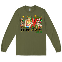 Army Green love came down luke 2 11 Long Sleeve Tee - texasbilliewilder