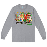Heather Grey love came down luke 2 11 Long Sleeve Tee - texasbilliewilder